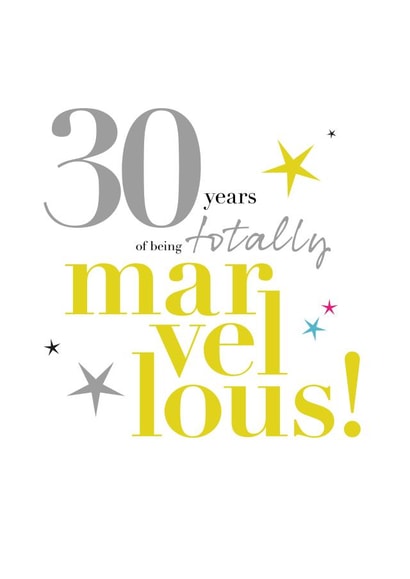 30 Thirty Birthday Card 9135 created by PAPAGRAZI