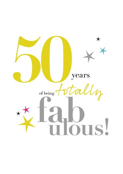 50 Fifty Birthday Card 9136 created by PAPAGRAZI