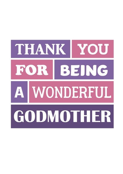 Birthday Card For Godmother, Thank You Godmother created by SixElevenCreations