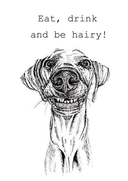 Funny Dog any occasion card created by sarahcoxartwork