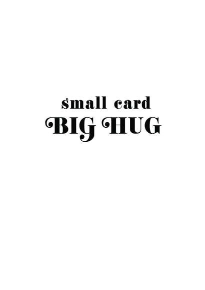 hug hello Sympathy Card 10778 created by Print is the New Black