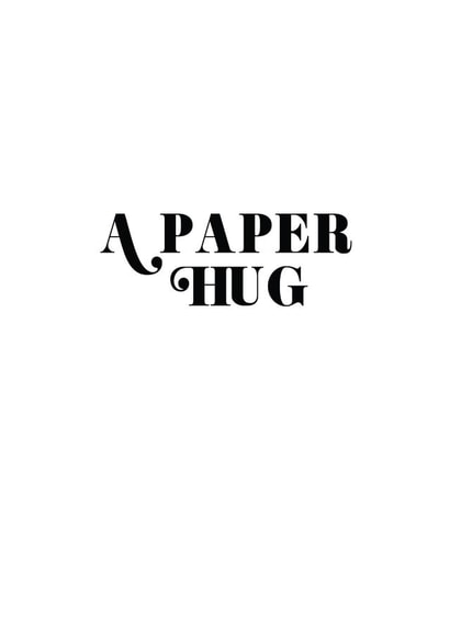 paper hug Thinking of you Card 10780 created by Print is the New Black