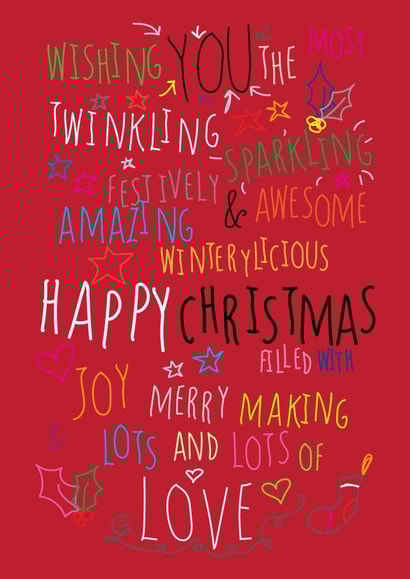 xmas festive Christmas Card 27963 created by Love and Happy Stuff