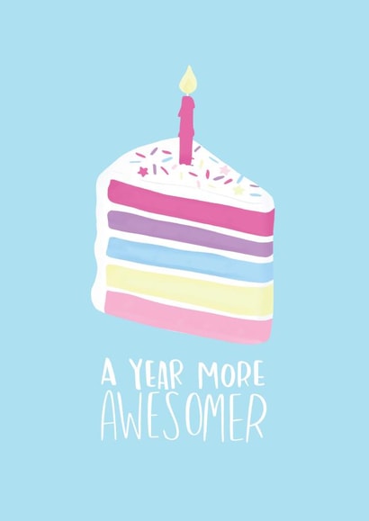 happy cake Birthday Card 10841 created by Nutmeg and Arlo