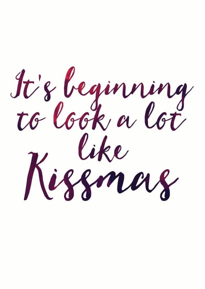 Kissmas Romantic Christmas Card created by Sweetlove Press