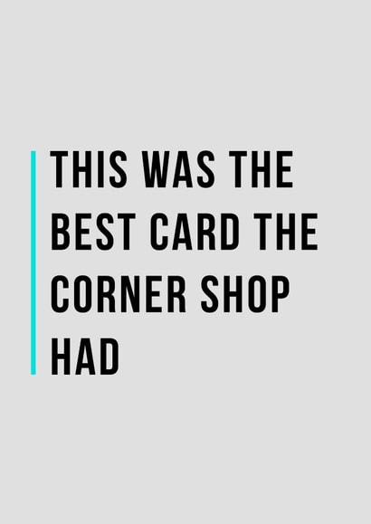 best corner Birthday Card 11154 created by Man Cards