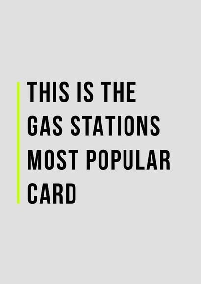 gas station Birthday Card 33518 created by Man Cards