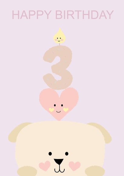 three dog Birthday Card 11101 created by Yolidoo