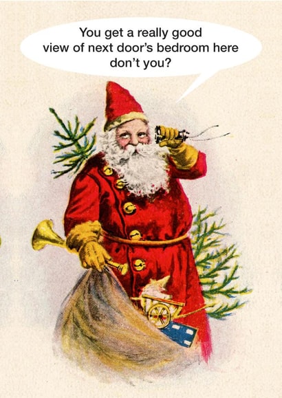 Santa Binoculars Christmas Card 30105 created by kissmekwik