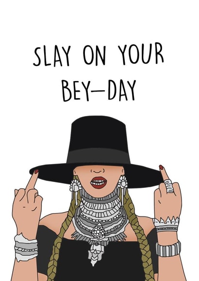 beyonce bey Birthday Card 10024 created by Hey Huns It's Nicole