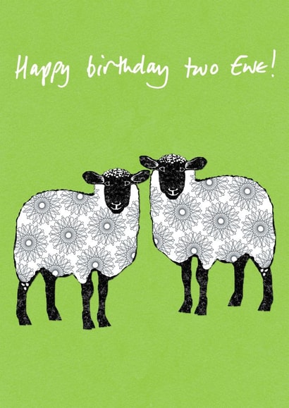 ewe sheep Birthday Card 1863 created by Perkins & Morley