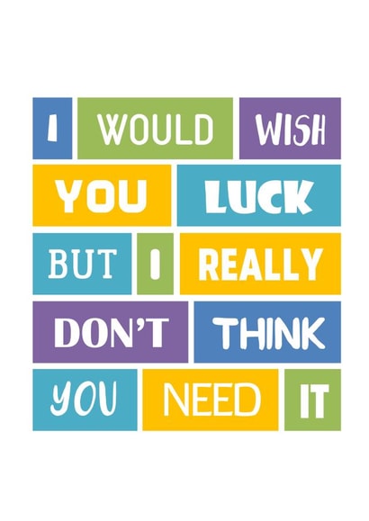 Modern Good Luck Card created by SixElevenCreations