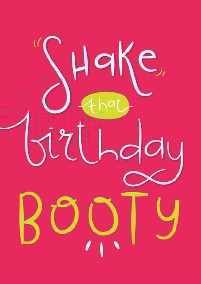 booty shake Birthday Card 10799 created by The Happy Life Balance Co.