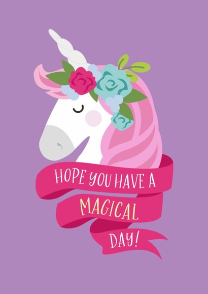 unicorn female Just because Card 9245 created by Tiger Feet Creations