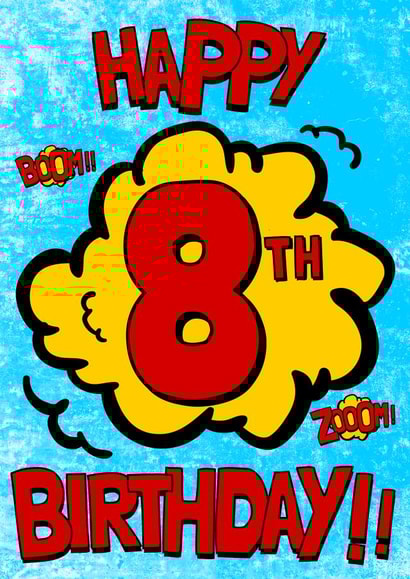 8 eight Birthday Card 9935 created by Alex Dato