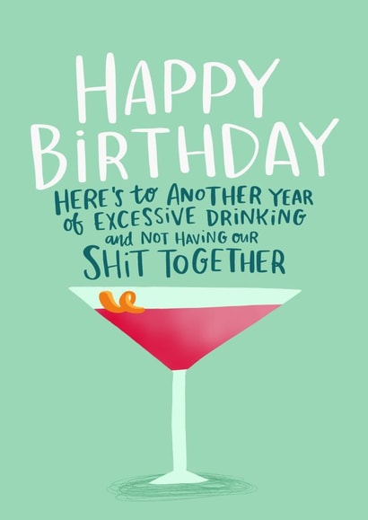 happy drinking Birthday Card 6210 created by Lucy Maggie Designs