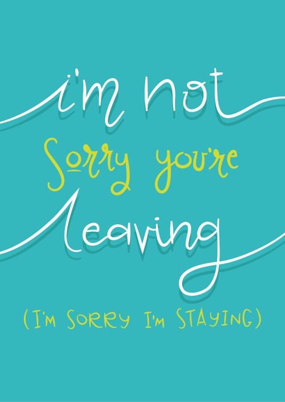 you're funny Leaving Card 10803 created by The Happy Life Balance Co.