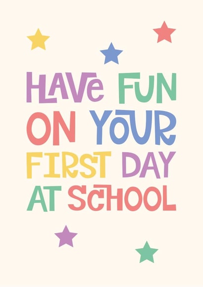 first day Good Luck Card 7685 created by Poppy Lane