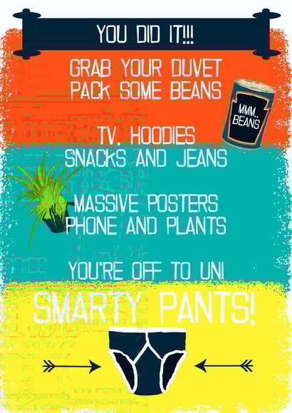 uni student Good Luck Card 7168 created by Giddy Kipper