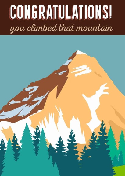 You climbed that mountain created by Jon Higham