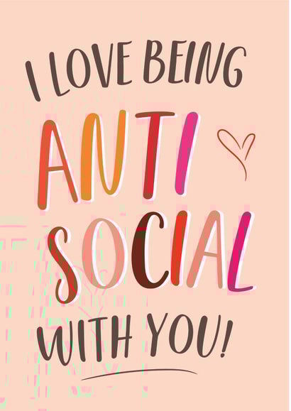 anti social Anniversary Card 33784 created by PAPR Boutique