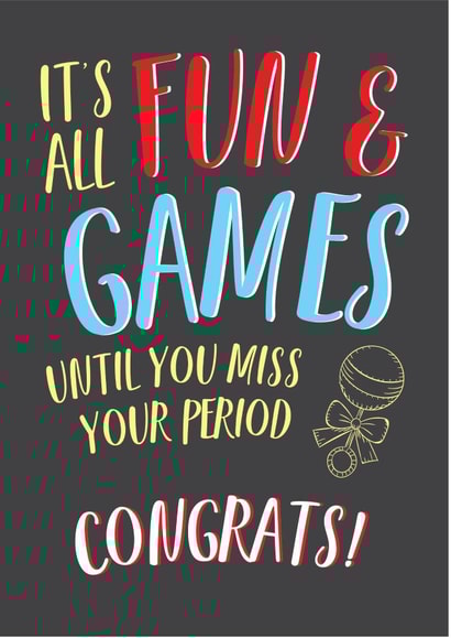 funny quirky Pregnancy Card 11305 created by PAPR Boutique