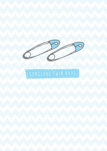 twins boys New Baby Card 11319 created by ERPdesign