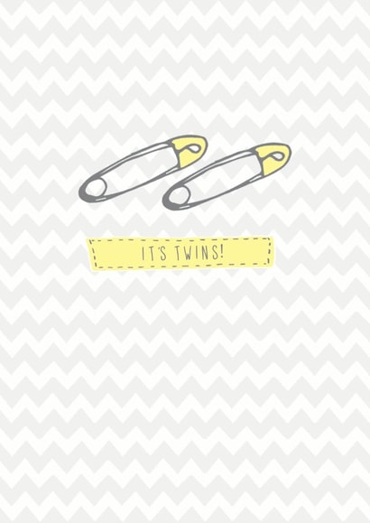 twins Contemporary New Baby Card 11321 created by ERPdesign