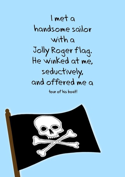sailing sailor Just because Card 7517 created by Go La La!