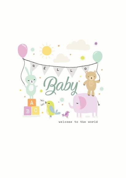 hello welcome New Baby Card 11322 created by ERPdesign