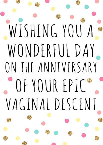 funny vagina Birthday Card 25952 created by Happy Little Vegemite