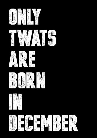 December friend Birthday Card 8100 created by Filthy Sentiments