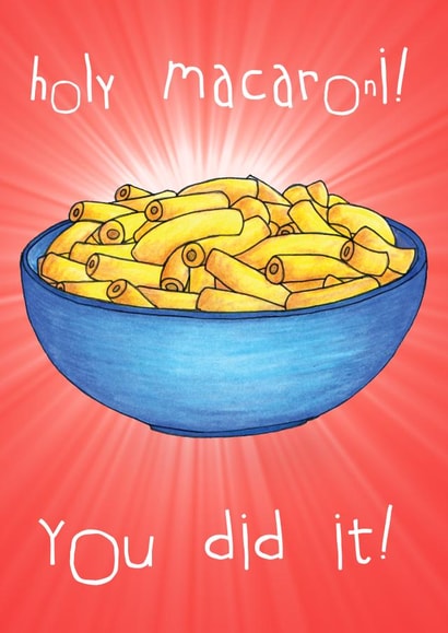 macaroni congratulations Exams Card 10989 created by Charlie - Cherry Pie Lane