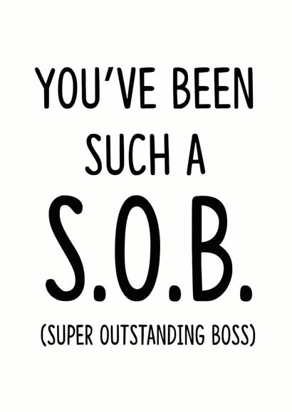 boss leaving Leaving Card 9339 created by Peabody Studio