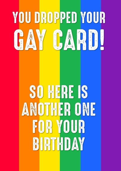 Gay humour Birthday Card 5051 created by DirtyFilthySexy