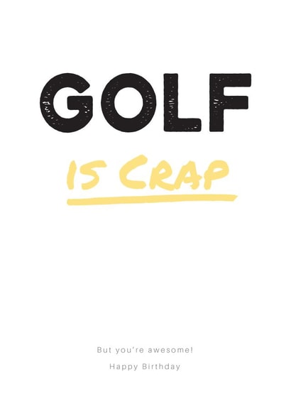 Golf Adult Birthday Card 10520 created by alex