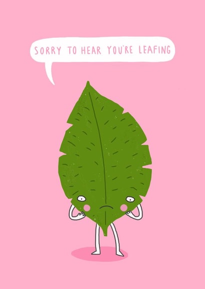 sorry pun Leaving Card 2165 created by Charly Clements