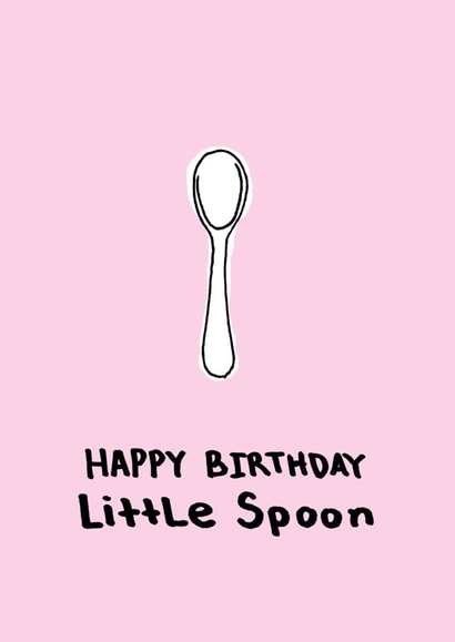 spoon little Birthday Card 7284 created by Naughty Nice