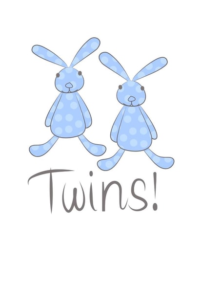 Cute baby Twin Boys card created by Leah Roberts