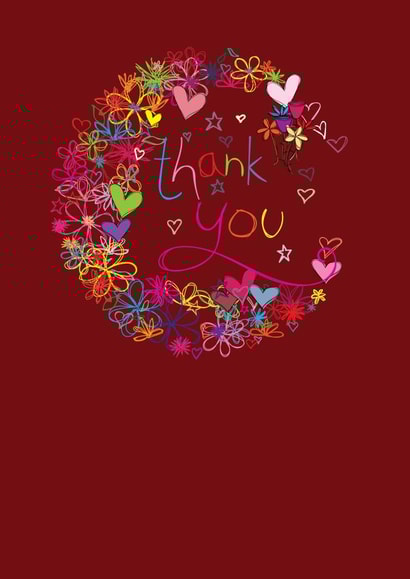 flowers floral Thank You Card 11632 created by Hello You