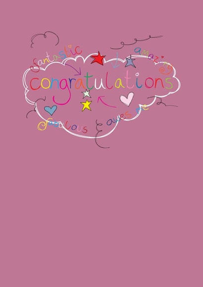 congratulations pink Card 33888 created by Hello You