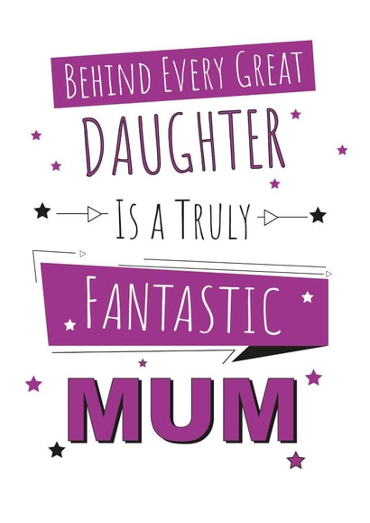 Heartfelt card for a Mum from their daughter created by Yeti Design