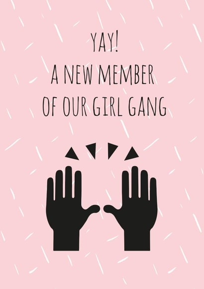 girl gang New Baby Card 7832 created by Hoard Pretty Things