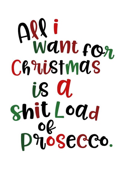 prosecco funny Christmas Card 30818 created by Parsy Designs