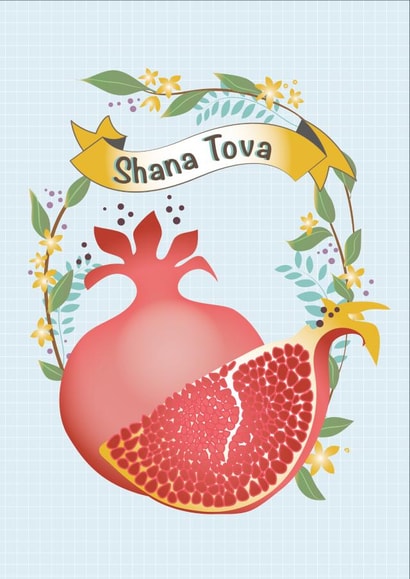 pomegrante goodluck Card 32522 created by Ink Pudding