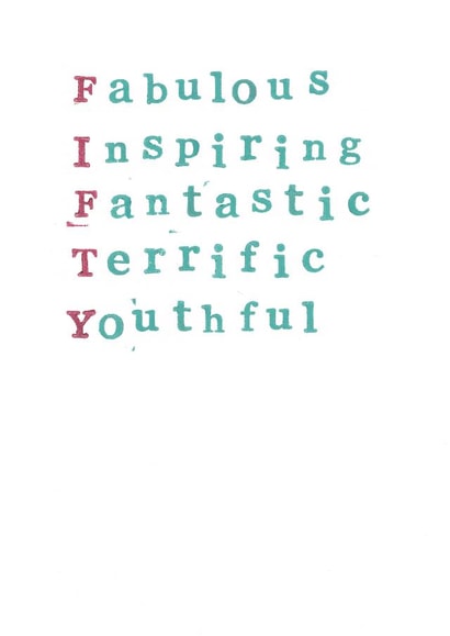 Fifty 50 Birthday Card 10945 created by Monty and Tom