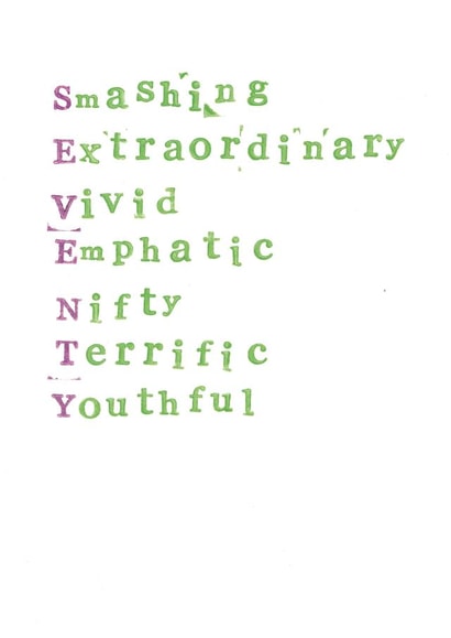 Classic Birthday Card - 70th - Typography - created by Monty and Tom