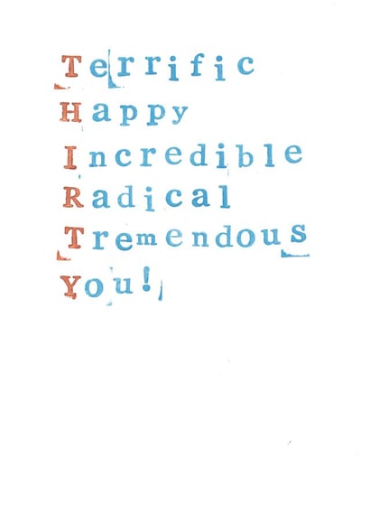 30 30th Birthday Card 10949 created by Monty and Tom