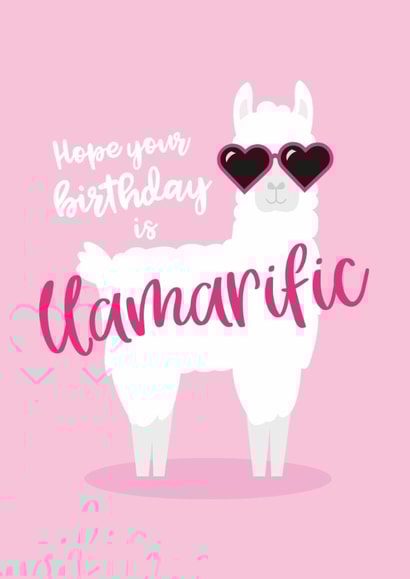 alpaca cute Birthday Card 9247 created by Tiger Feet Creations