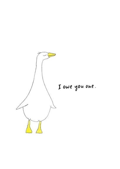 i owe Thank You Card 11635 created by Jess' Mess